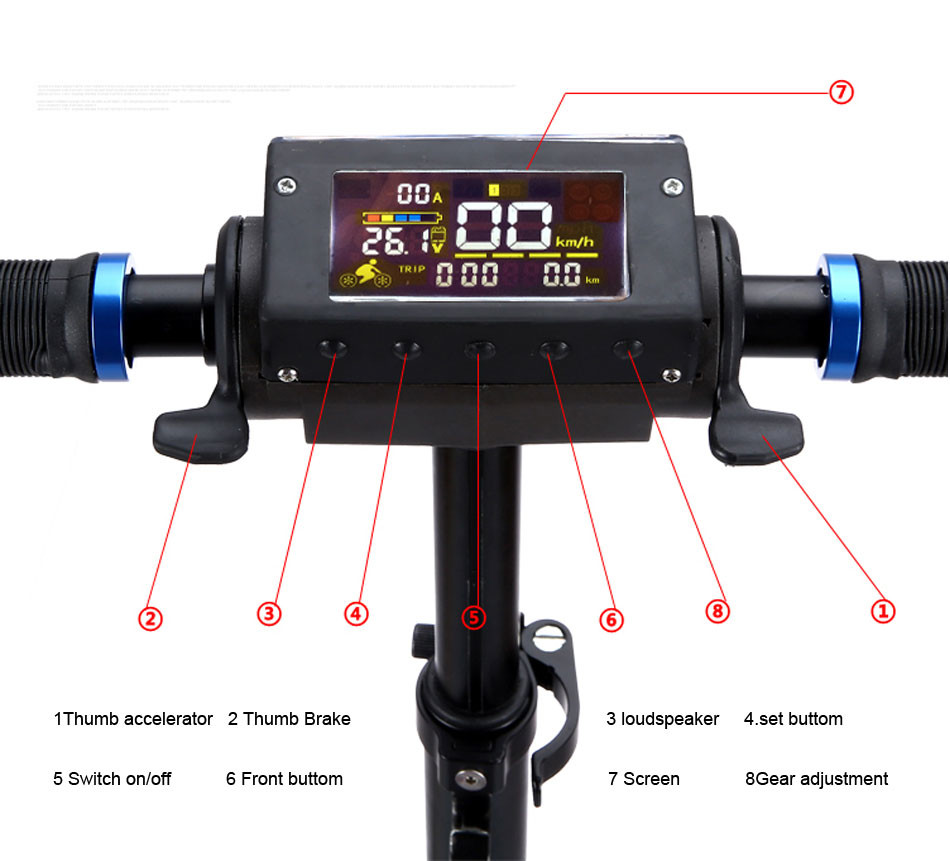 30km/H Mini Micro Electric Scooter 8 Inch Wheel With Digital Panel / Display