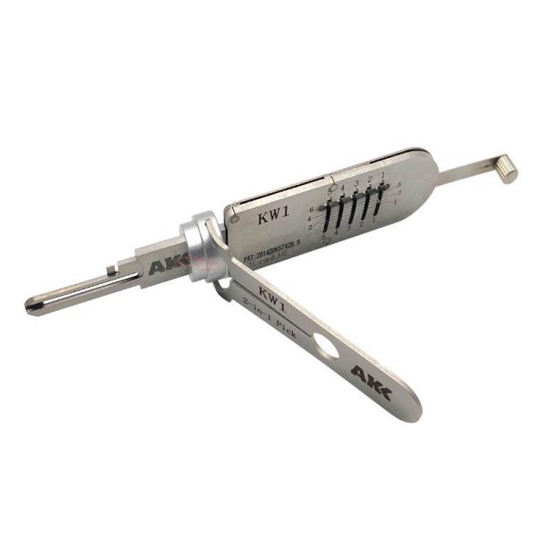 Buy cheap KW1 2-IN-1 PICK opening stainless steel lock pick set singel package high quality from wholesalers