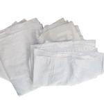 Factory direct 100% cotton textile waste cut Fabric pieces white cleaning cloth