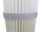 Steel Top Loader Pleated Filter Bags With Galvanized Steel Bottom End Cap