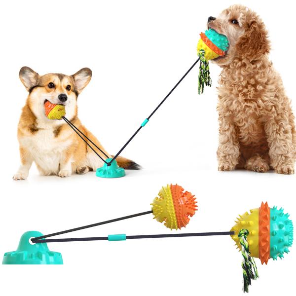 Buy cheap Molar Dog Chew Toy Teeth Cleaner TPR Sucker Draw Rope Ball from wholesalers