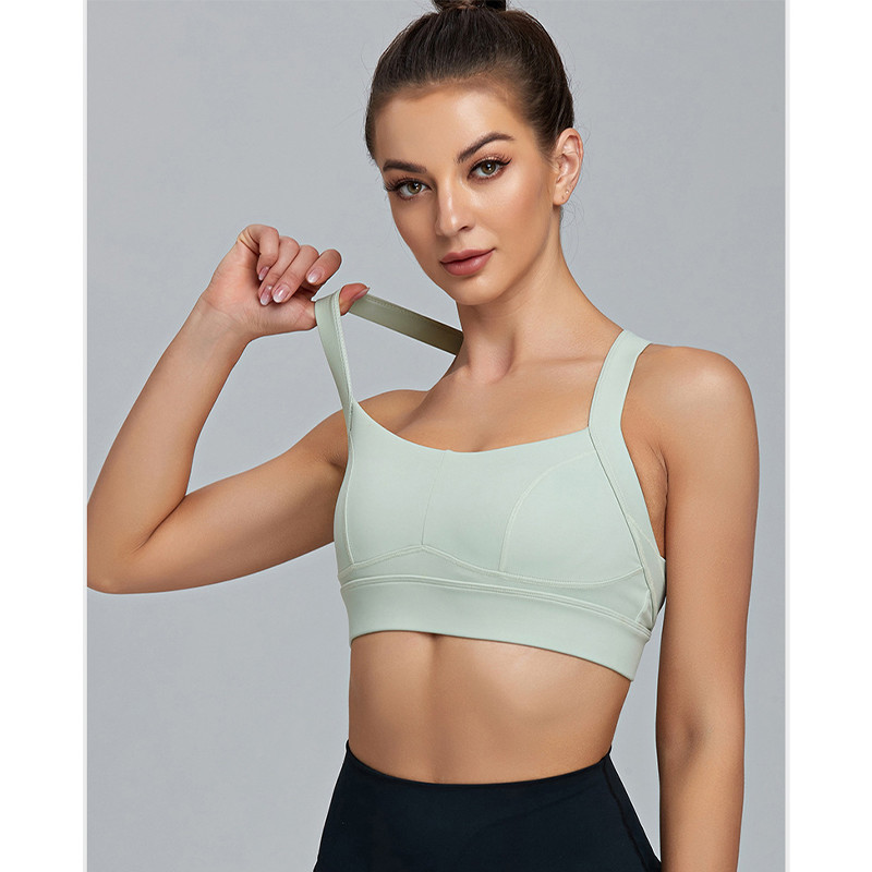 Womens Cross Strappy Plus Size Sports Bra Running High Elastic Active Stretch