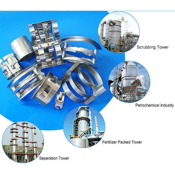 SS304 Scrubber Tower Metal Random Packing Column Packing 15mm 25mm