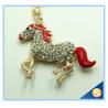 Buy cheap High Quality Sparkling Running Horse Keychain Crystal Rhinestone Purse Pendant Handbag Charm Exquisite Small Gifts from wholesalers