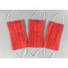 Buy cheap Anti Spray 3 Ply Red OEM Disposable Earloop Mask from wholesalers