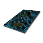 Blue Ripple Pvd Metal Decorative Sheet Water Wave Stainless Steel Panel