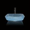 Buy cheap Water Blue Square Vessel Bathroom Sink Glass Crystal Hand Wash from wholesalers