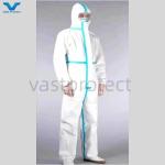 VASTPROTECT-604 PP PE White Disposable Type5 6 Coveralls for Chemical Protection