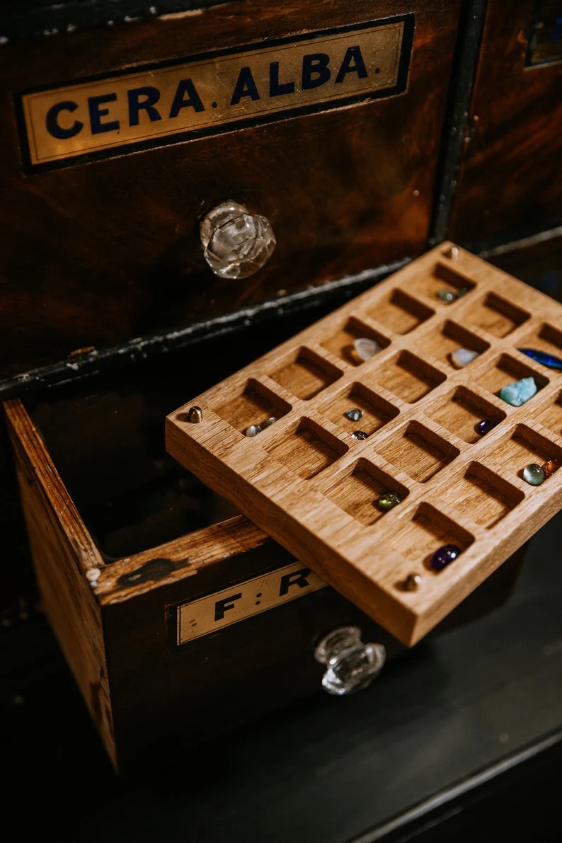 Personalized Jewelry Box Rotating Jewelry organizer Wooden Earrings Holder Unique Round Jewelry Case Gift for Her Annersay