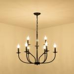Black Classic Chandelier E14 Retro Vintage Chandelier(WH-CI-131)