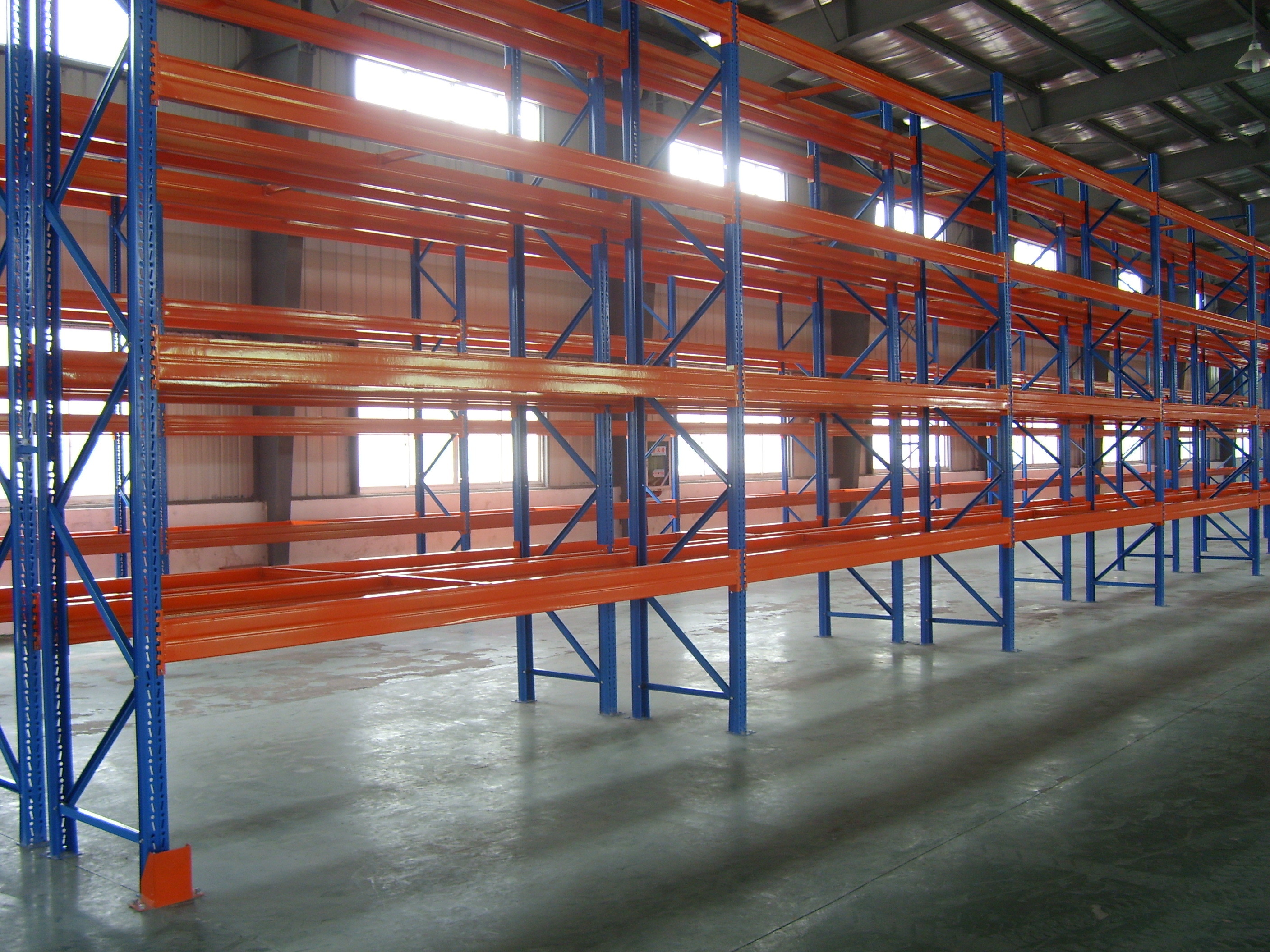 Industrial Overhead Storage Warehouse Rack Stainless Steel 1-2.5mm Depth