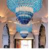 Buy cheap Modern Crystal Ceiling Chandelier For Living Room Lobby Luxury Long Staircase Blue Chandelier(WH-NC-99) from wholesalers