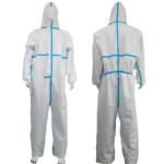 Fully Closed Disposable Microporous Hooded Coverall For Clean Room 175 X 140cm
