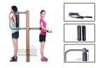 china outdoor park gym equipment wood outdoor back stretching device