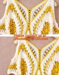 Blouse, Women, Hollow Out, Loose, Beach Crochet, Bikini, Blouses, Long Sleeve,