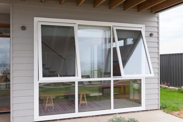 Buy cheap European Style PVC Awning Outward Opening Window UPVC Double Glass Windows from wholesalers