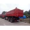 Buy cheap Red Heavy Duty Dump Truck Euro 2 Emission Standard With ZF8118 Steering from wholesalers
