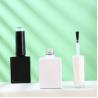 Buy cheap Glass Collar Senior PAK OEM Customized Unique 15ml Square Luxury Black Uv Gel Nail Polish Bottle with Clear Top Cap from wholesalers