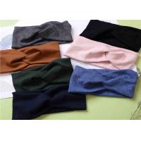 Buy cheap hair band accessories elastic pure color knitted wide hair bands women face wash product