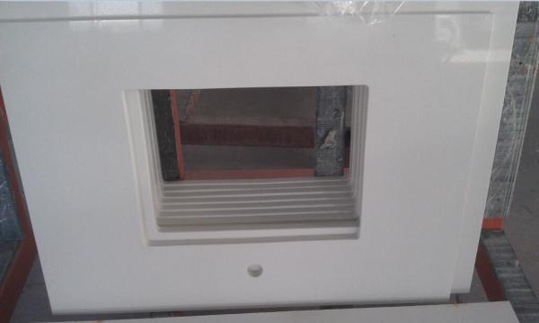 Buy cheap Solid Surface Quartz Bathroom Vanity Tops 5 - 7 High Mohs Hardness from wholesalers
