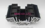 Silver Aluminium Beauty Case / Durable Metal Makeup Box For Tool Packing