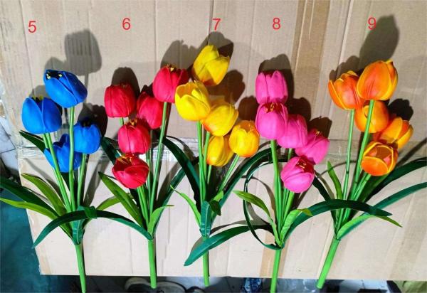 Best sell Wedding Decorative PU Real Touch Tulip Rose Flowers Tulips Artificial
