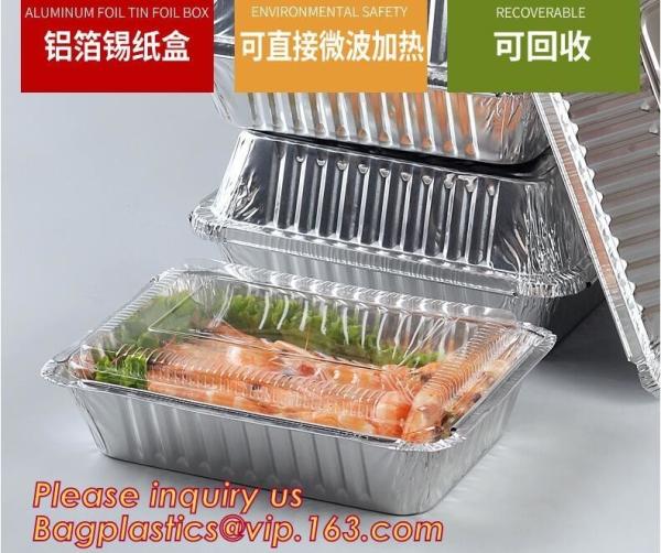 Buy cheap Food grade aluminium foil container/ carryout lunch box/tray with Cardboard Lid,airline foil food container bagplastics from wholesalers