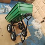 Single Handle Garden Dump Truck 10 Inch 350-4 Pneumatic Tire Wheels 75L Capacity