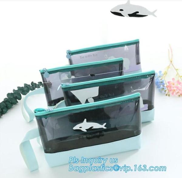zipper bag vinyl toiletry zipper bag pvc slider bag, Waterproof PVC Vinyl Slider