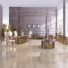 Buy cheap Rectangular 200x100x75cm SS Dining Tables Elegant Gold With Glass Top from wholesalers
