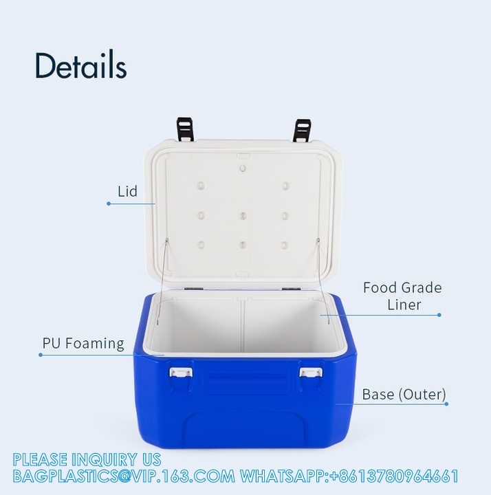 30L 50L 65L 70L 85L 120L PU Foaming Ice Cooler Box Picnic Medical Transport Vaccine Large Picnic Fishing Cooler Box