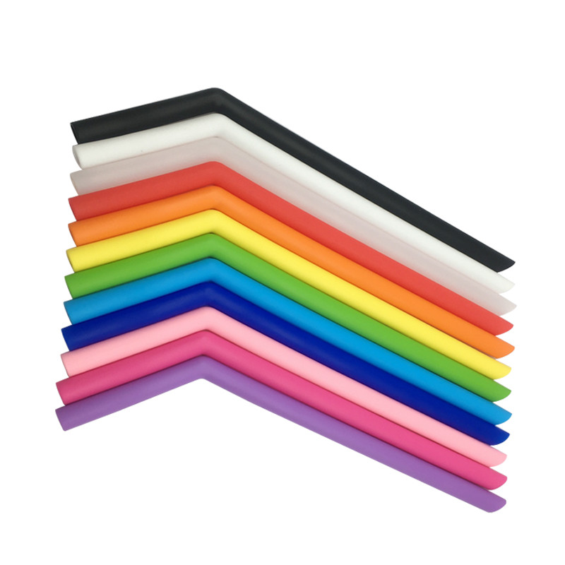 Flexible Collapsible Silicone Drinking Straws BPA Free Reusable Smoothie Drinking Straw