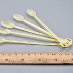 The disposable coffee soup with small spoon coffee stir bar muddler yellow