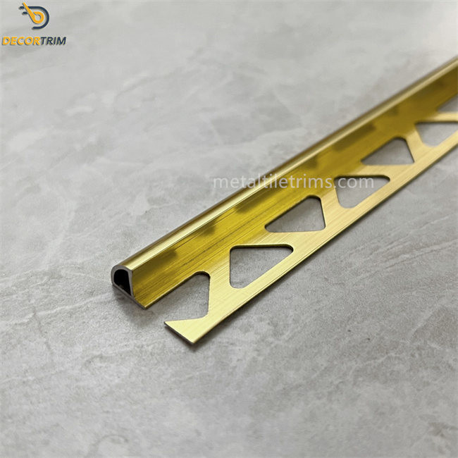 Aluminium Corner Trim Profile Metal Tile Trims Round Shape Corners