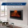 Buy cheap Customized Logo Acceptable Electric Fireplace Indoor Heater with Adjustable Thermostat from wholesalers