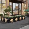 Buy cheap Large outdoor rectangular metal planter boxes with led light from wholesalers