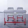 Buy cheap Durable HDPE Metal Material Double Desk And Chair Set Customized Color from wholesalers