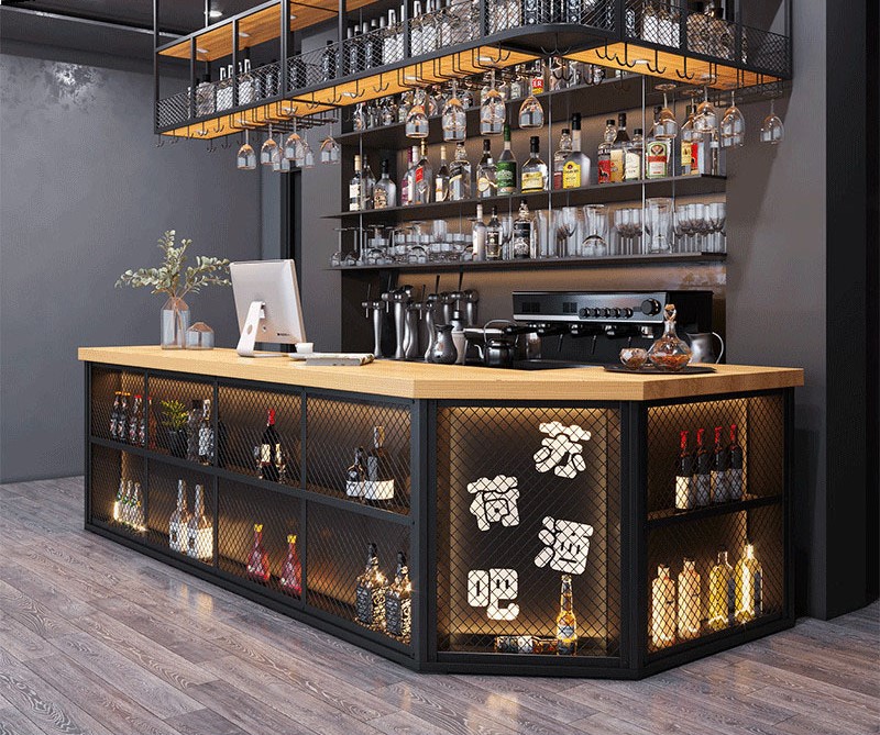 Mini LED Counter Height Nightclub Bar Table Modern Furniture