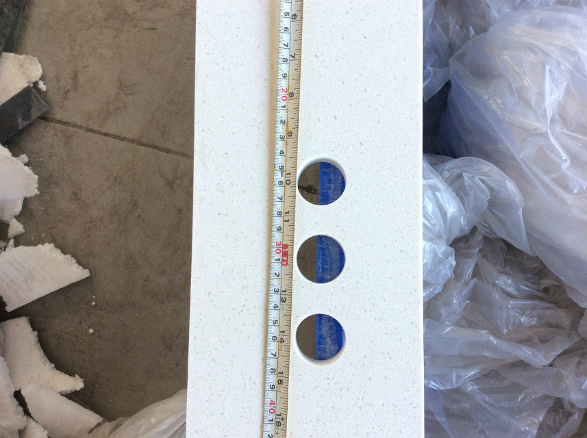 Prefab Solid Surface Bathroom Countertops Corrosion Resistance NSF / SGS Listed