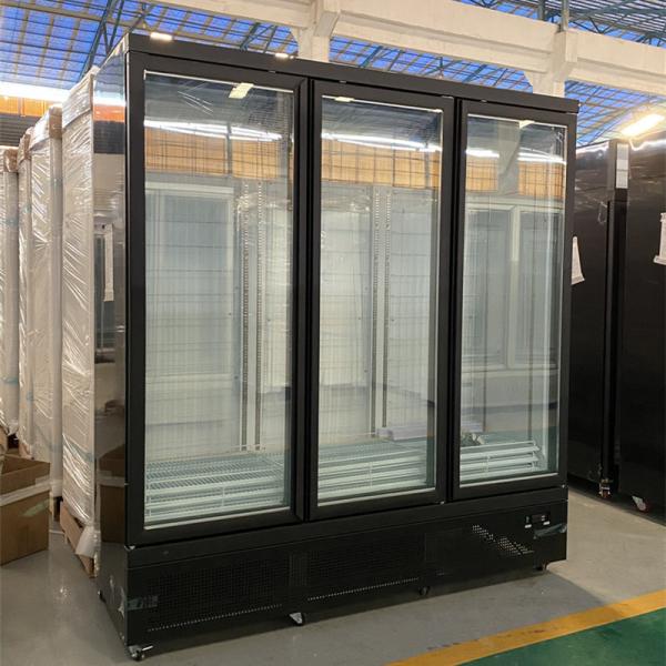 RUIBEI Auto Defrost Upright Beverages Showcase Double Glass Doors Freezer