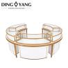 Buy cheap Factory Supplier Custom Made Jewelry Display Showcase With Ultra Clear Tempered Glass Anti-Fingerprint Stainless steel from wholesalers