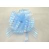 Buy cheap Yellow Blue Pink Pom Pom Pull Bow , Organza Striped Ribbons with Long Tulle Tails from wholesalers