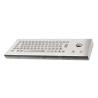 Buy cheap Rugged Industrial Desktop Stainless Steel Metal Keyboard With Optical Trackball Mouse from wholesalers