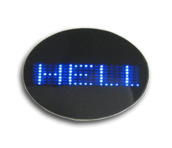 Buy cheap Mini Scrolling oval flashing led name badge from wholesalers