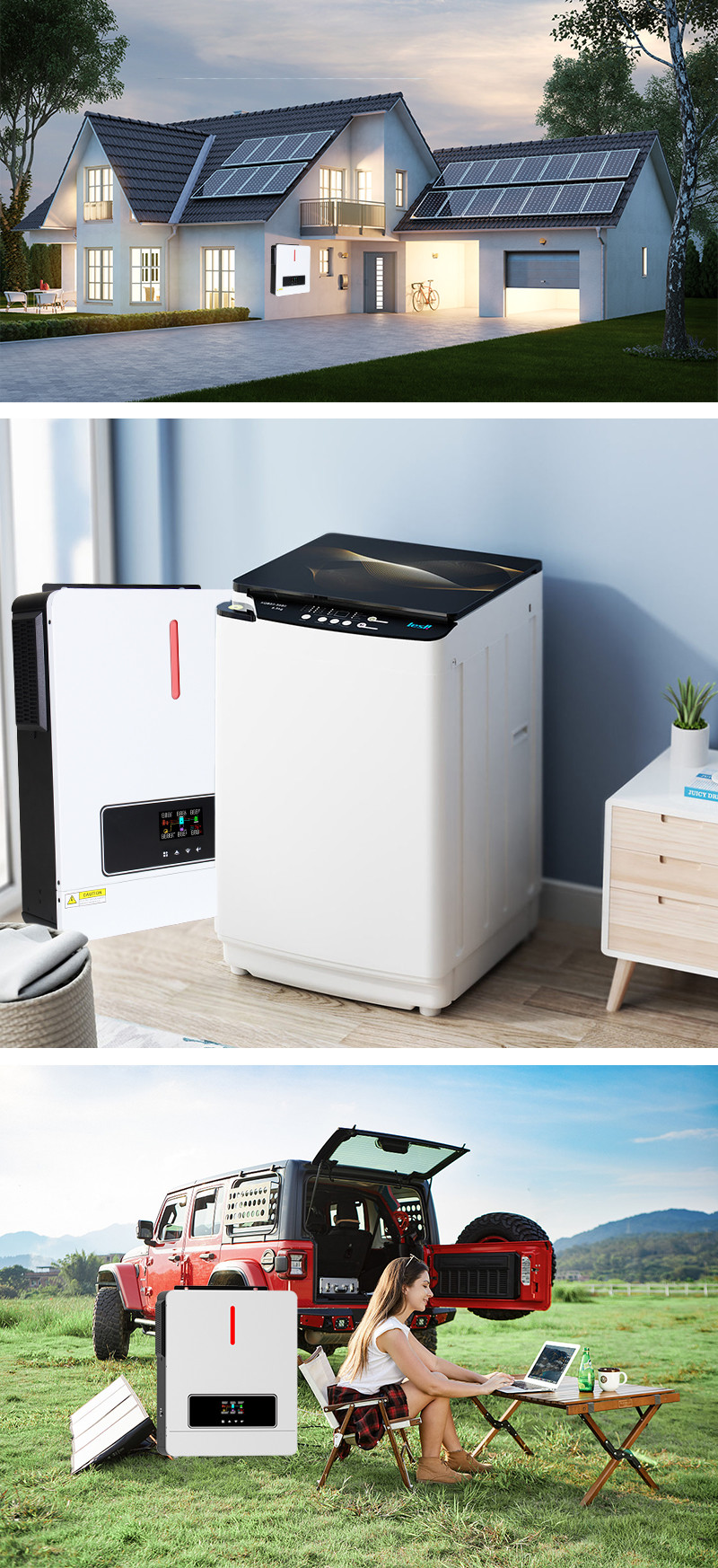 Custom 6.2kw Solar Power System Portable Generator 6200W With Panel Set 450VBC