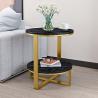 Buy cheap Italian Minimalist Stainless Steel Marble Circular Sofa Edge Table from wholesalers