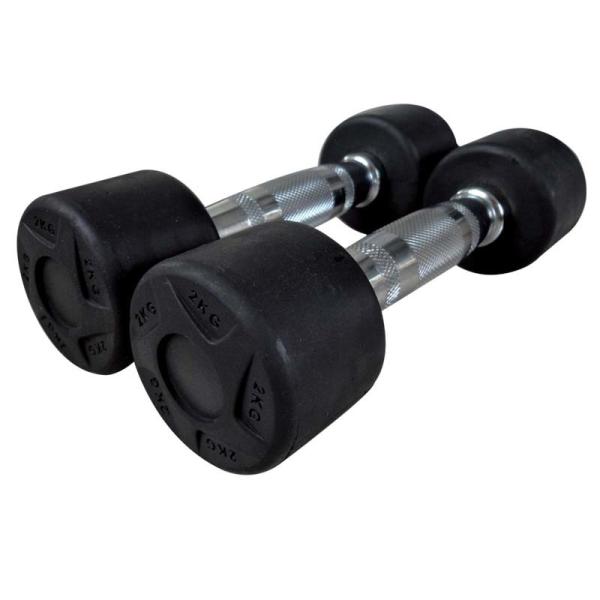 Buy cheap Wholesale Gym Fitness Weight Lifting Rubber Coated Round Dumbbell from wholesalers