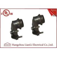 Buy cheap Steel Flexible Conduit Fittings Squeeze 90 Degree BX Connector , UL File No. product