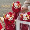 Buy cheap New Style Flower Bouquets Good Luck Gifts Hug Bucket Lucky Cat Doll Flower Bouquets Spring Festival Living Room Desktop Ornaments from wholesalers