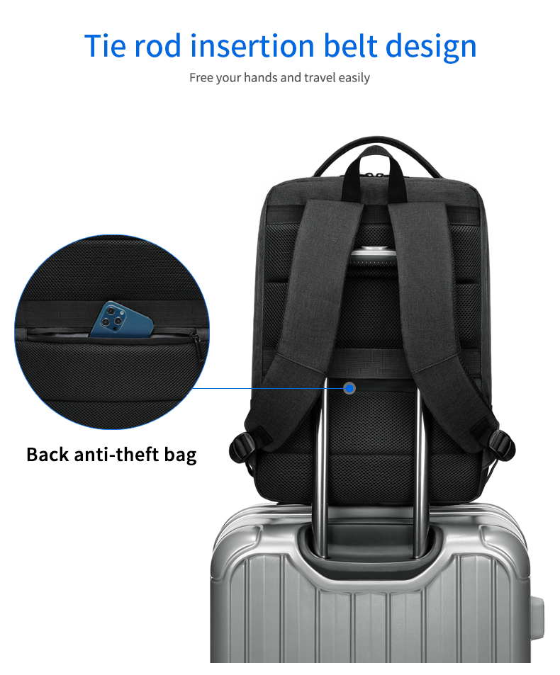 Factory wholesale USB Charging bagpack Notebook waterproof Laptop Back pack leisure travel Backpack bag school backpack